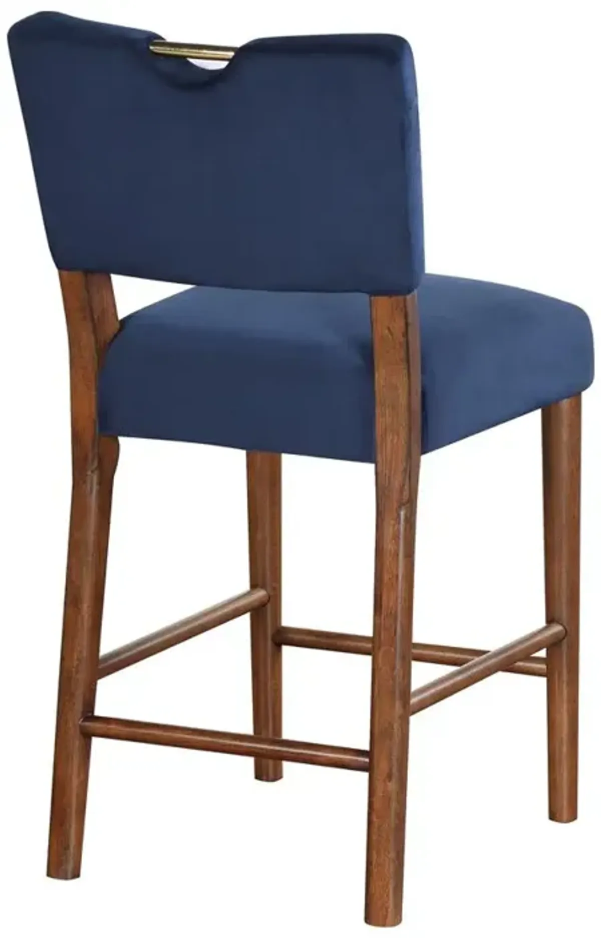 Bonito Navy Blue Velvet Counter Height Stool