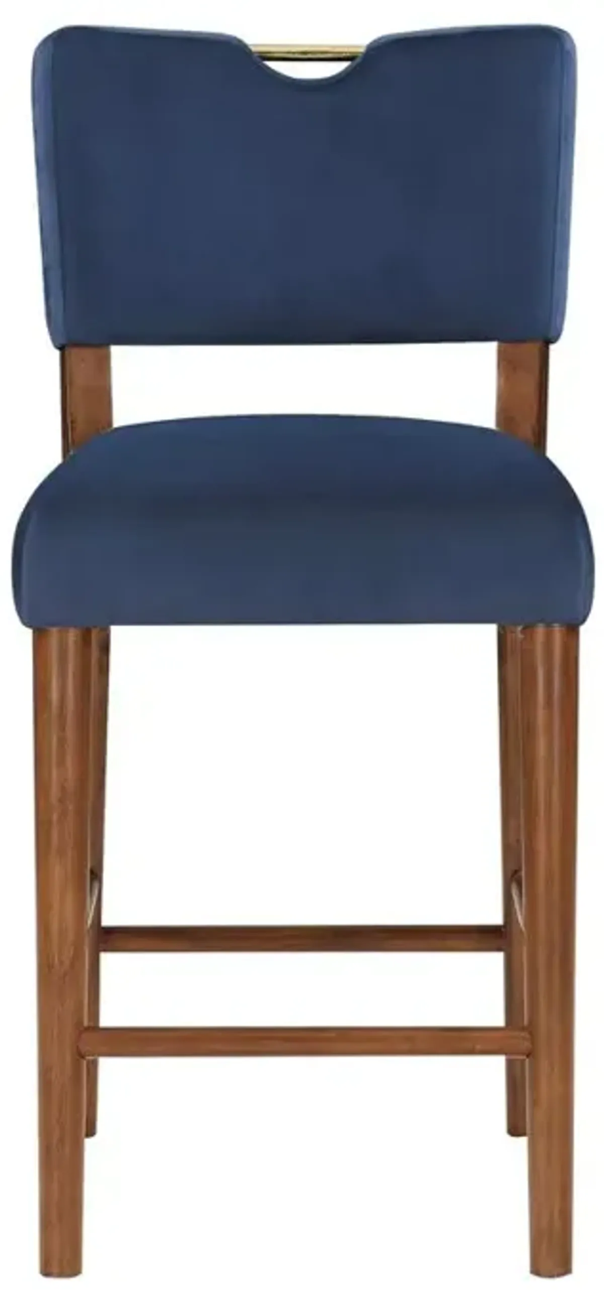 Bonito Navy Blue Velvet Counter Height Stool