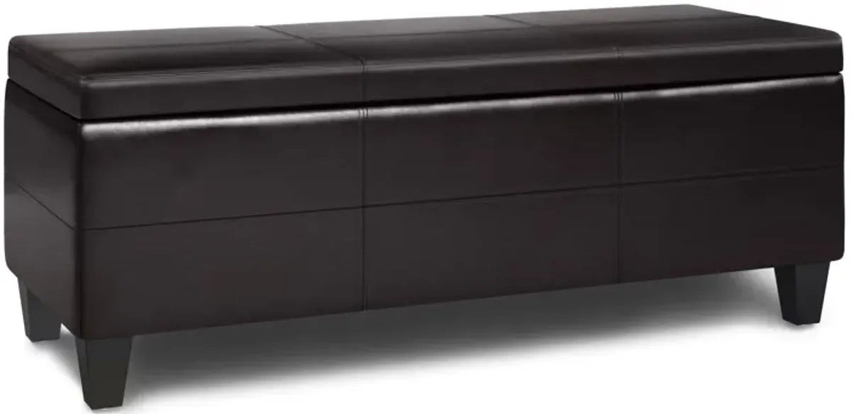 Afton 48 in Wide Rectangle Storage Ottoman Bench