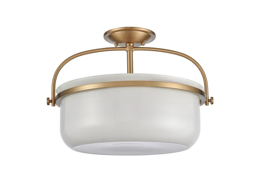 Wentworth Semi Flush Mount in Gold