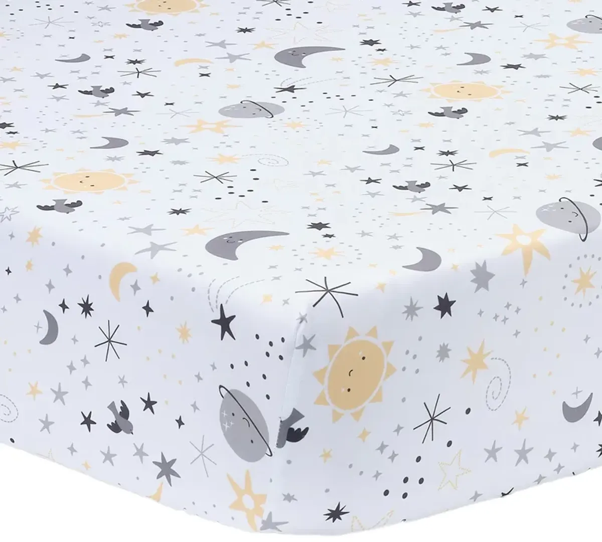 Bedtime Originals Celestial Moon/Stars 2-Pack Fitted Crib/Toddler Sheet Set