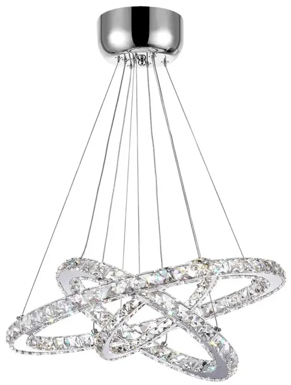 CWI Lighting Ring LED Chandelier With Chrome Finish