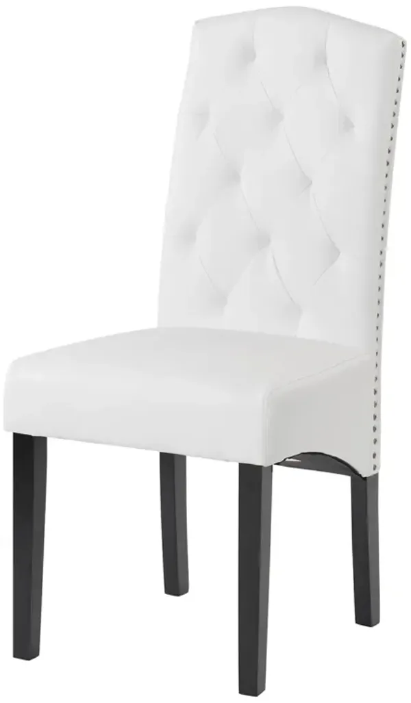 Dining PU Chair With Solid Wood Legs, 18.11 L X 24.01 W X 40.95
