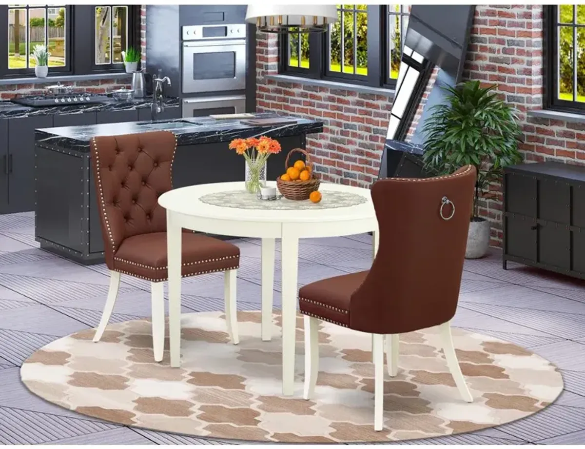 3 Piece Dining Room Table Set Contains a Round Kitchen Table