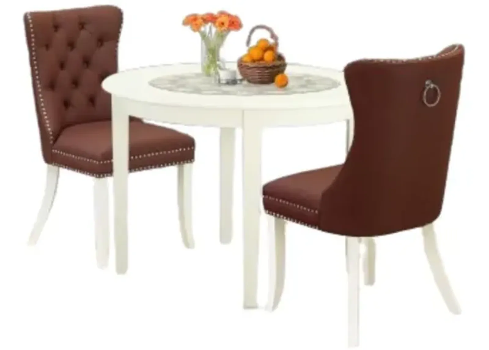 3 Piece Dining Room Table Set Contains a Round Kitchen Table