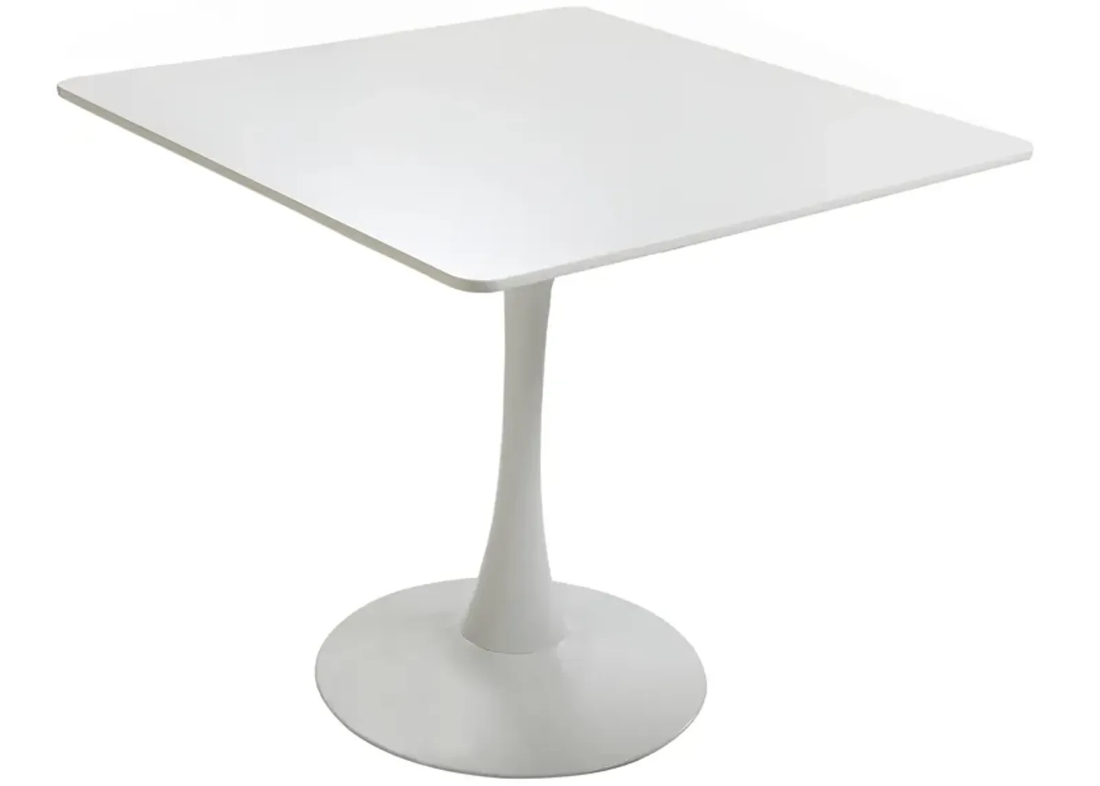 Jaxpety 31.5" x 31.5" Square White Tulip Side Table