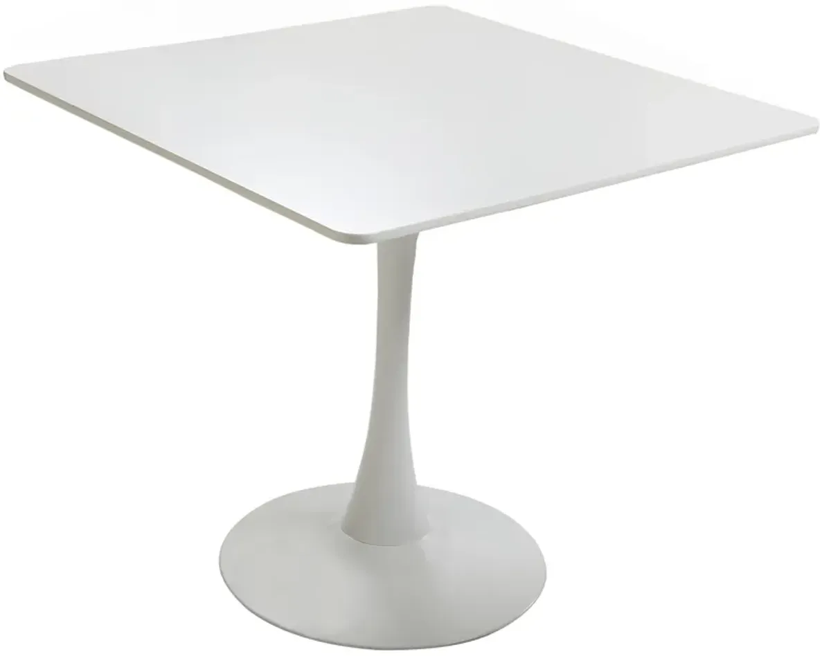 Jaxpety 31.5" x 31.5" Square White Tulip Side Table