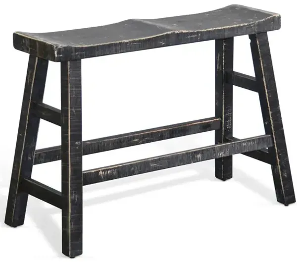 Sunny Designs Black Sand Counter Bench, Wood Seat