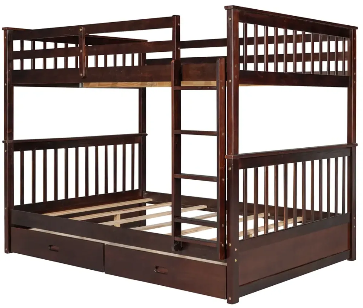 Merax Bunk Bed with Ladders and Two Storage Drawers