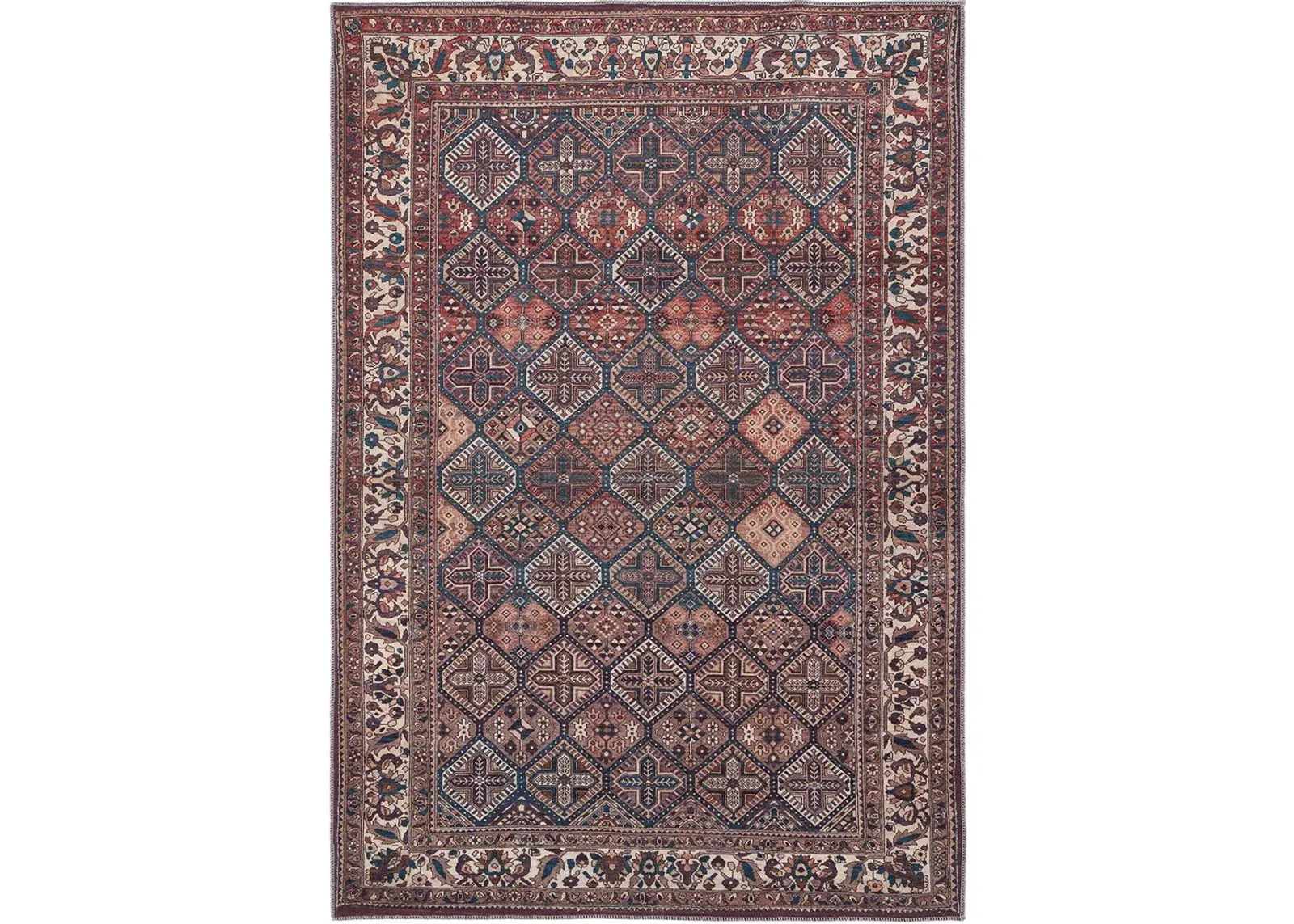 Rawlins 39HKF Brown/Red/Ivory 5'3" x 7'6" Rug