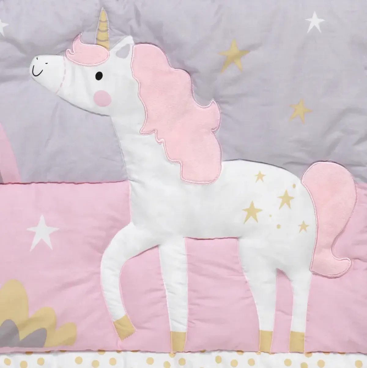 Bedtime Originals Rainbow Unicorn 3-Piece Crib Bedding Set - Pink, Purple