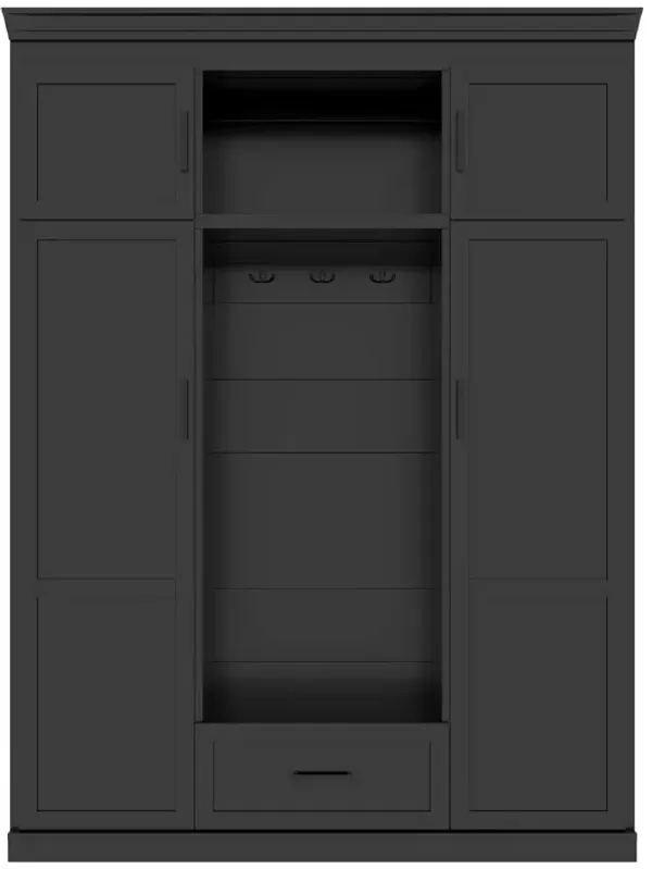 Merax  Entryway Storage Cabinet with Bench  Modern Hall Tree Organizer Hooks & Shelves for Hallway/Entry