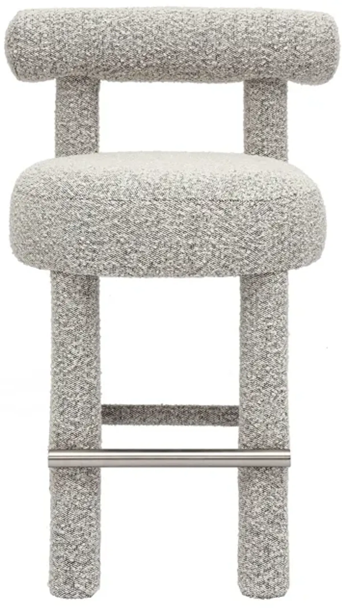 Carmel Black & White Boucle Counter Stool