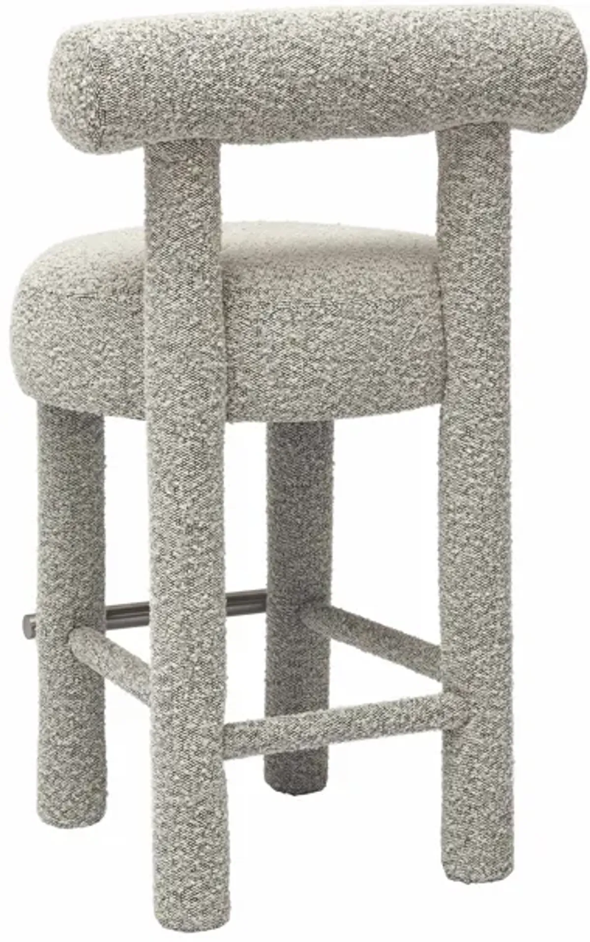 Carmel Black & White Boucle Counter Stool