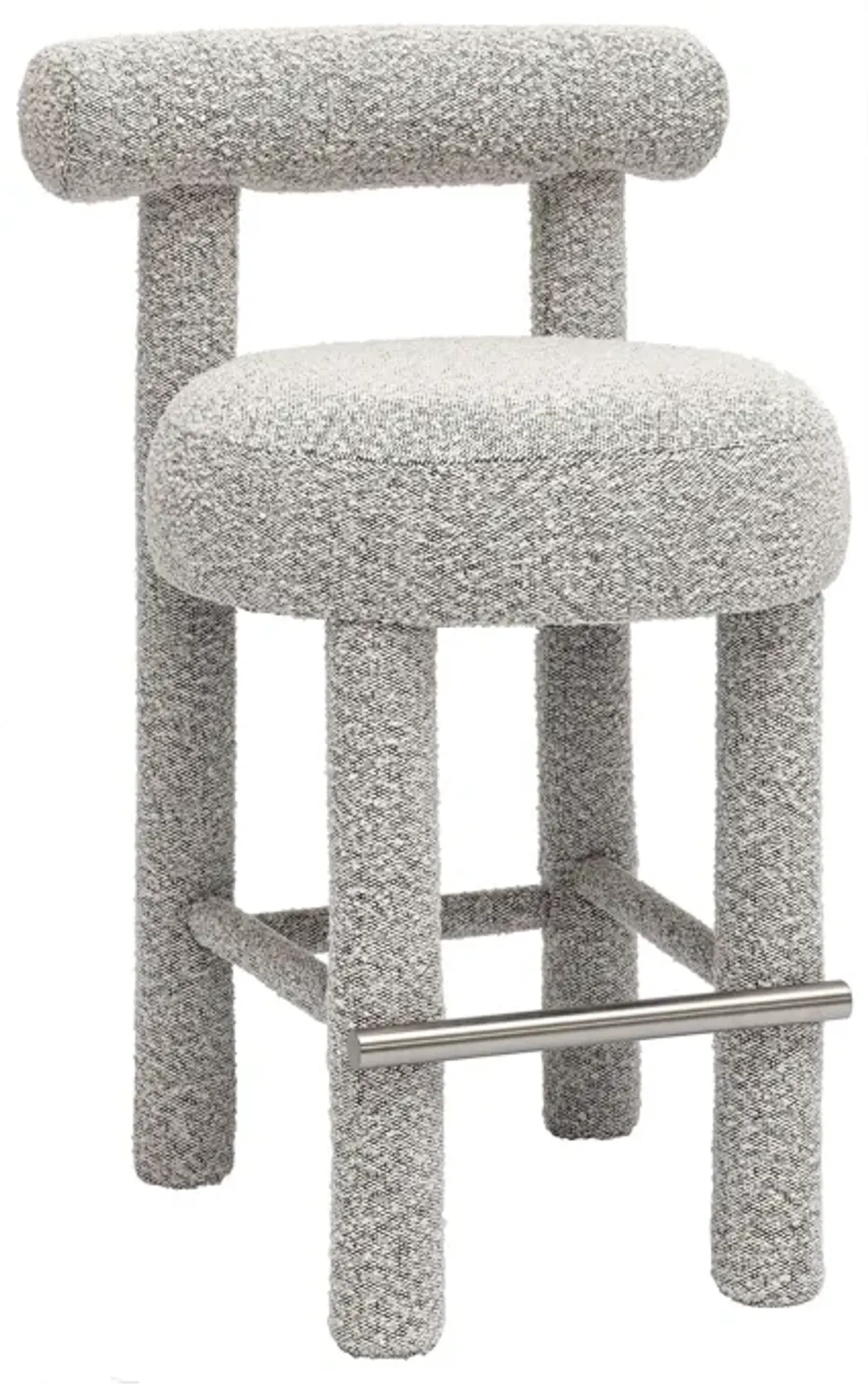 Carmel Black & White Boucle Counter Stool