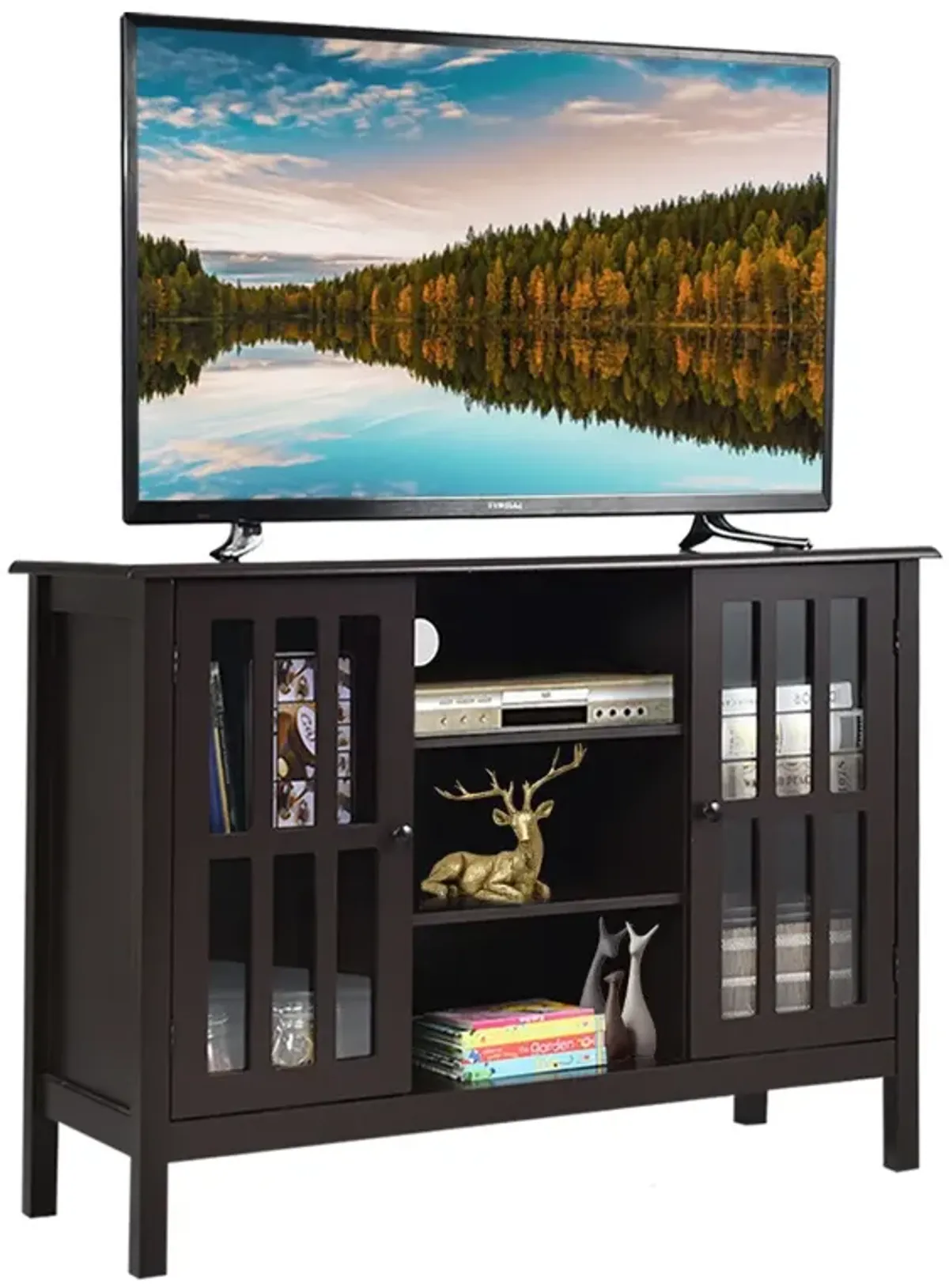 Wooden TV Stand Console Cabinet for 50 Inch TV