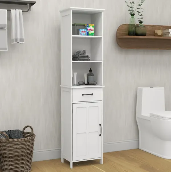 Streamdale Floor Standing Cabinet With 1 Door And 1 Drawer - White