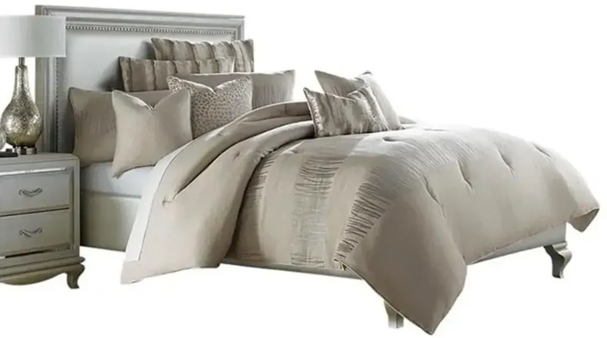 Michael Amini Captiva 9-Piece Queen Comforter Set - Neutral