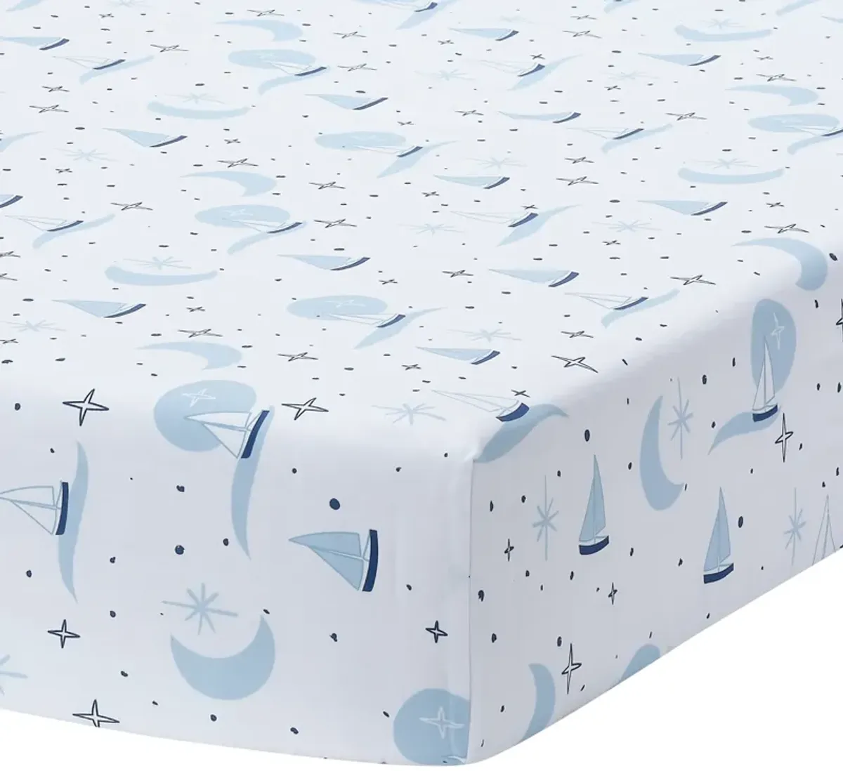 Lambs & Ivy Little Skipper 3-Piece Sailboat Nautical Nursery Crib Bedding Set