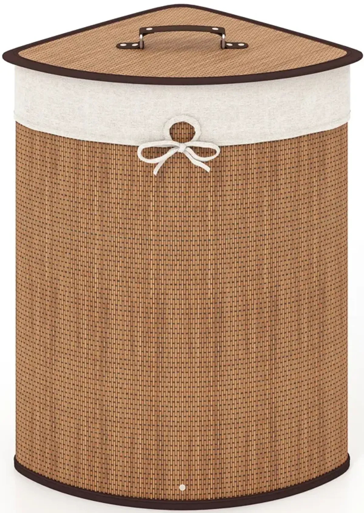 Corner Wicker Hamper Laundry Basket