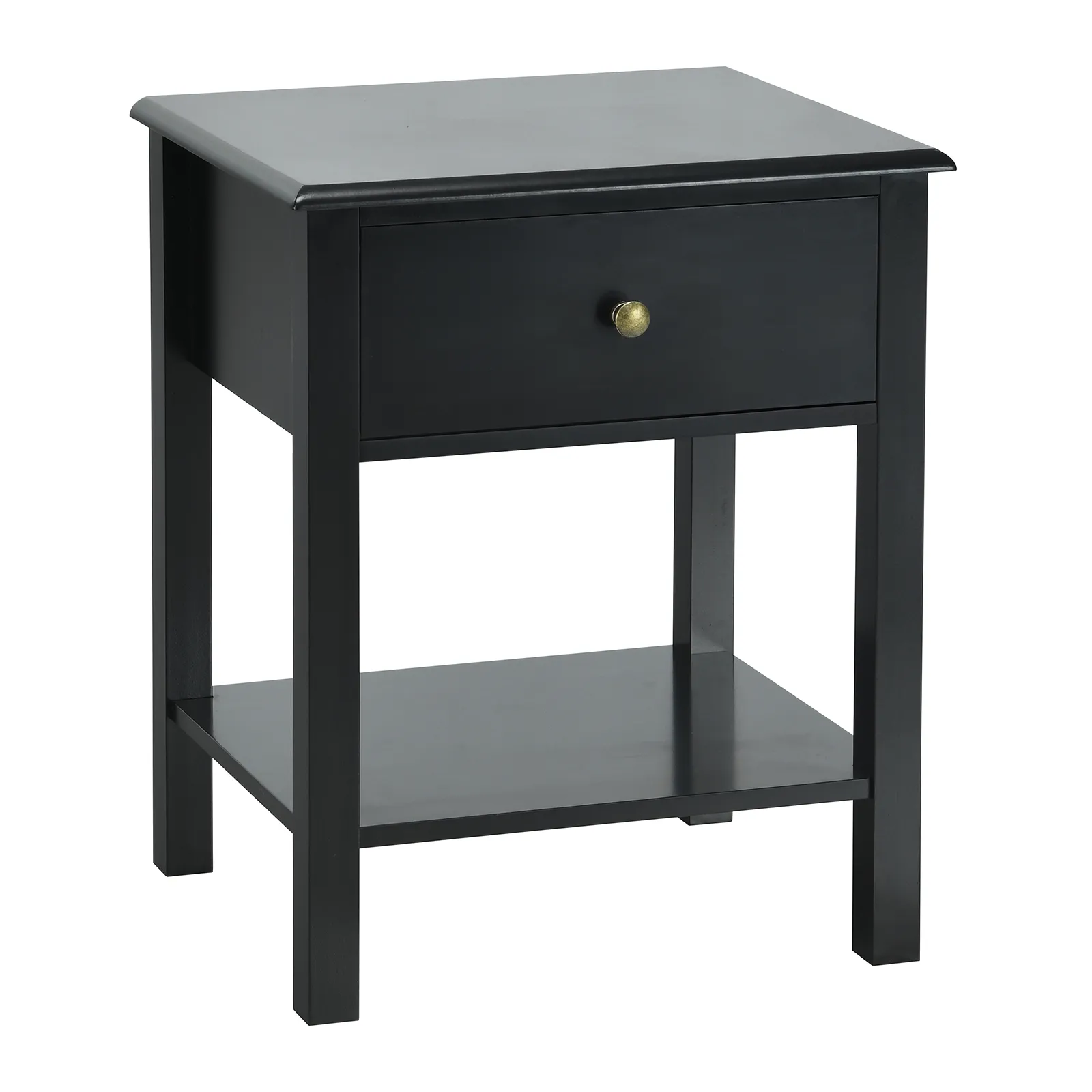 Nightstand End Table with Drawer and Shelf