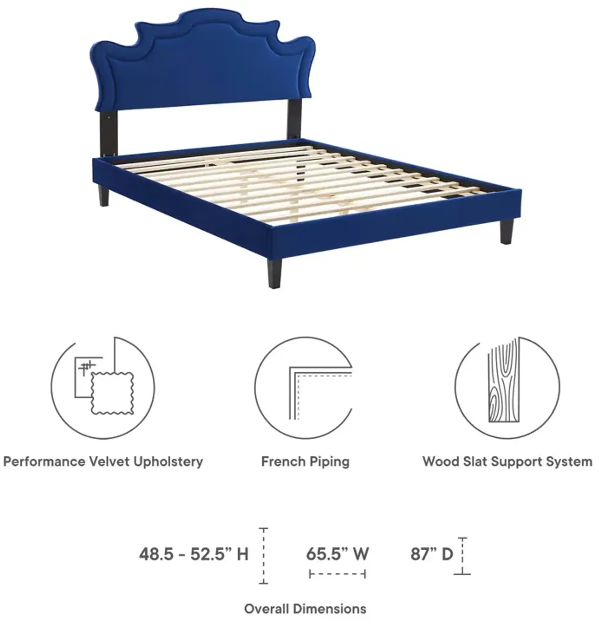 Modway - Neena Performance Velvet King Bed