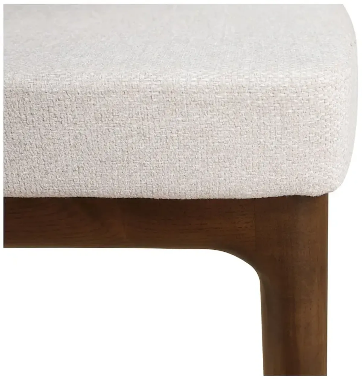Moe's Home Collection Kerr Dining Chair Walnut-Stained Ash Beige-Set Of Two