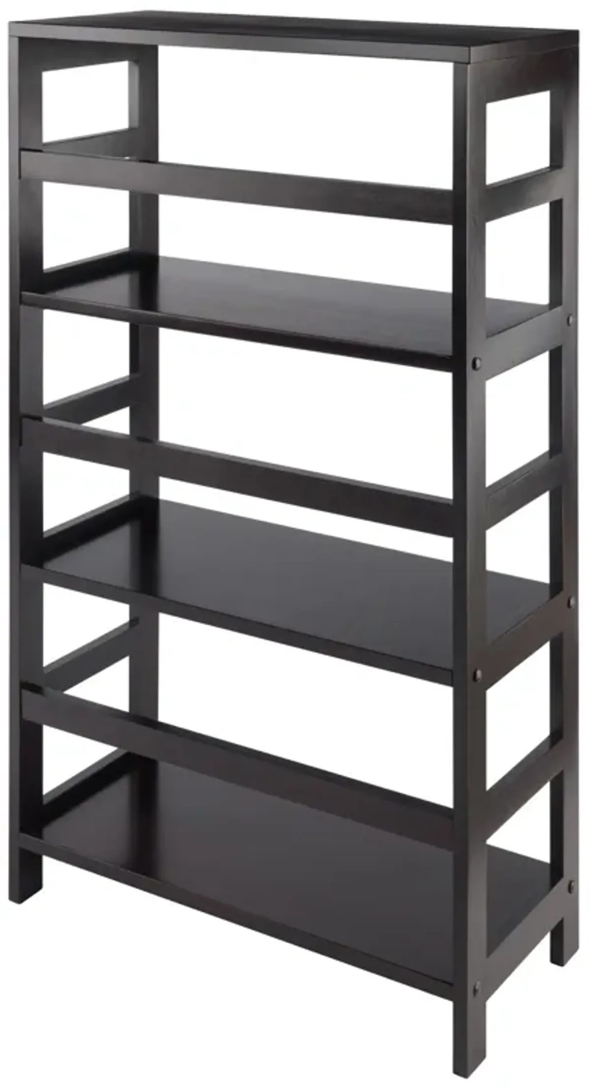 Yardlio Wood Wide 3-Shelf Modular Shelving Unit - Espresso Finish