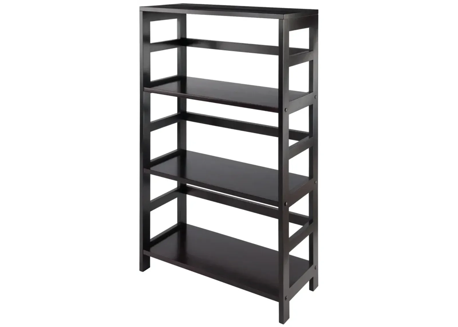 Yardlio Wood Wide 3-Shelf Modular Shelving Unit - Espresso Finish