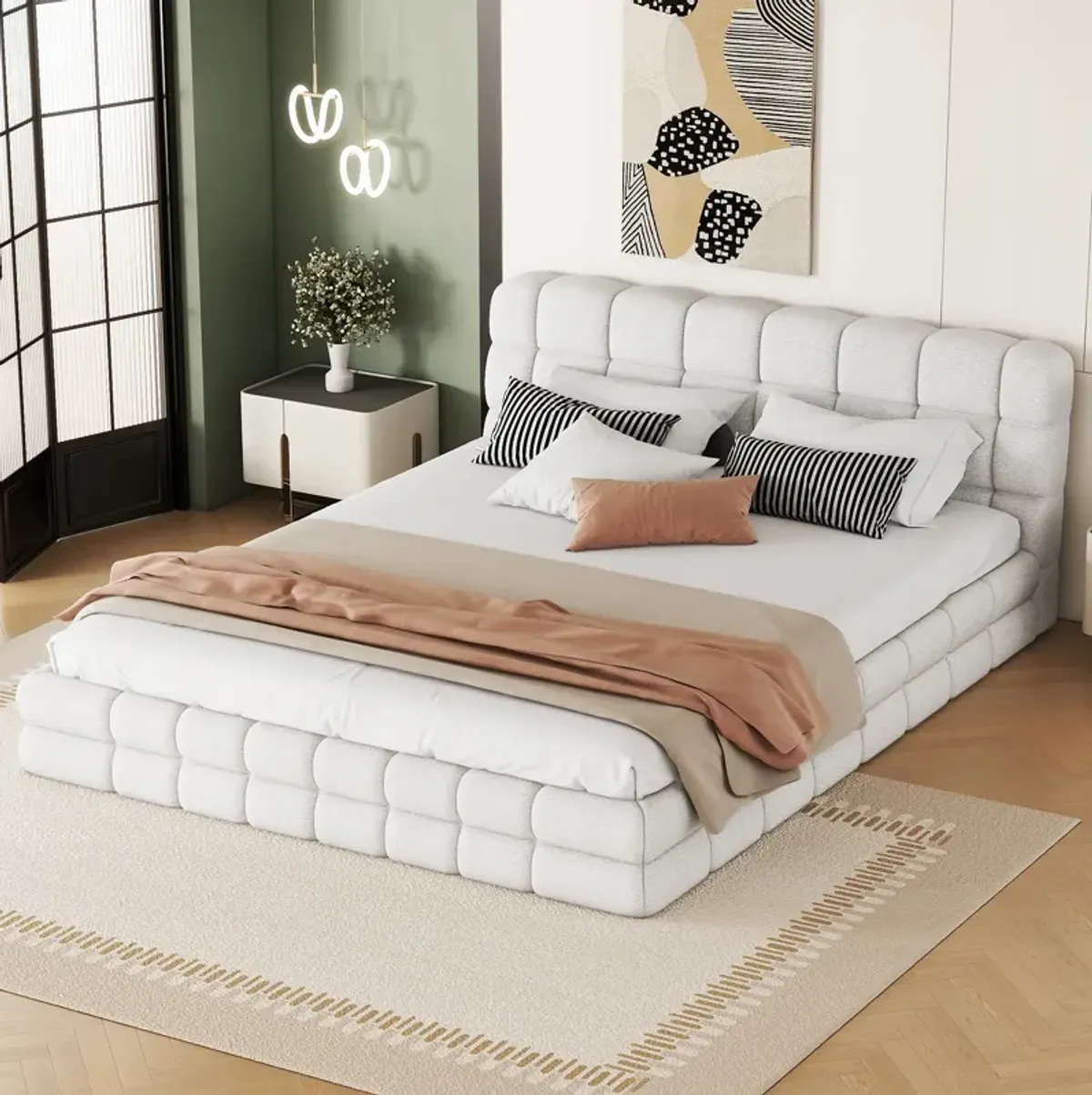 Merax Classic Upholstered Platform Bed