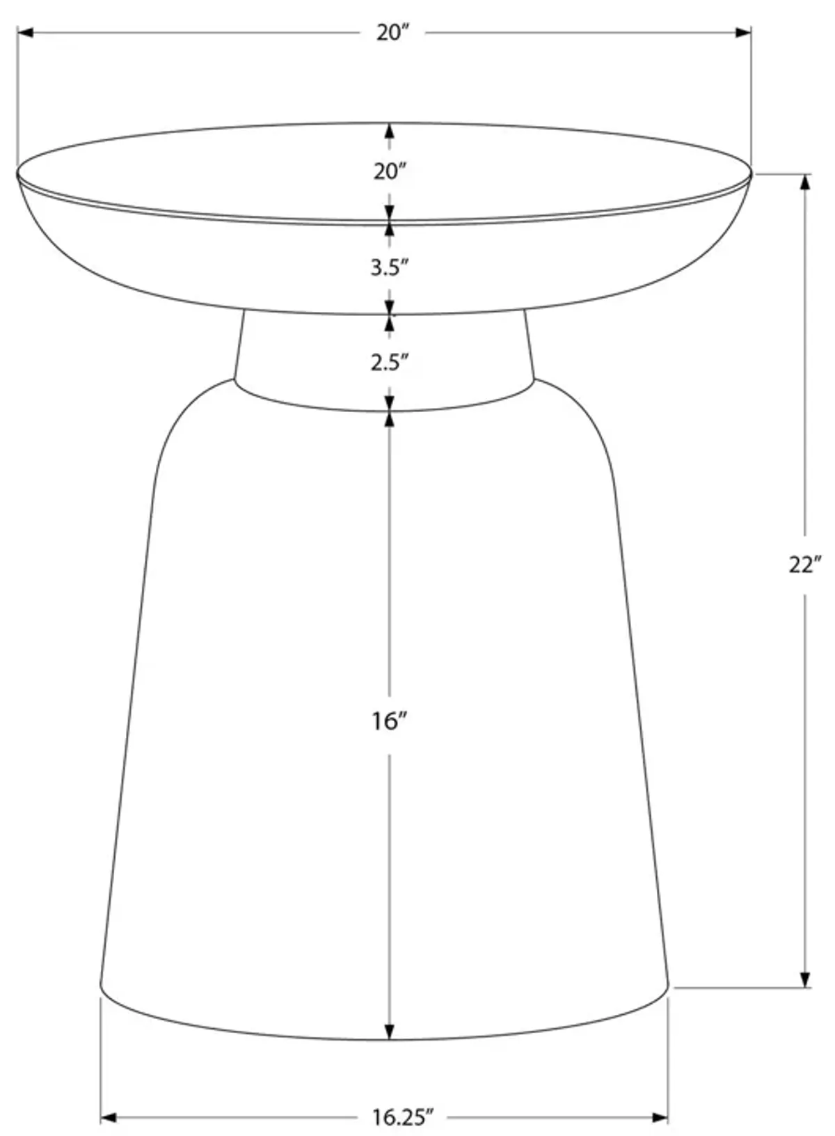 Monarch Specialties - Accent Table, Drum, Side, End, Nightstand, Lamp, Living Room, Bedroom, Contemporary, Modern