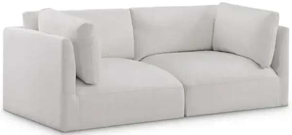 Meridian Furniture Ease Cream Polyester Fabric Modular Sofa