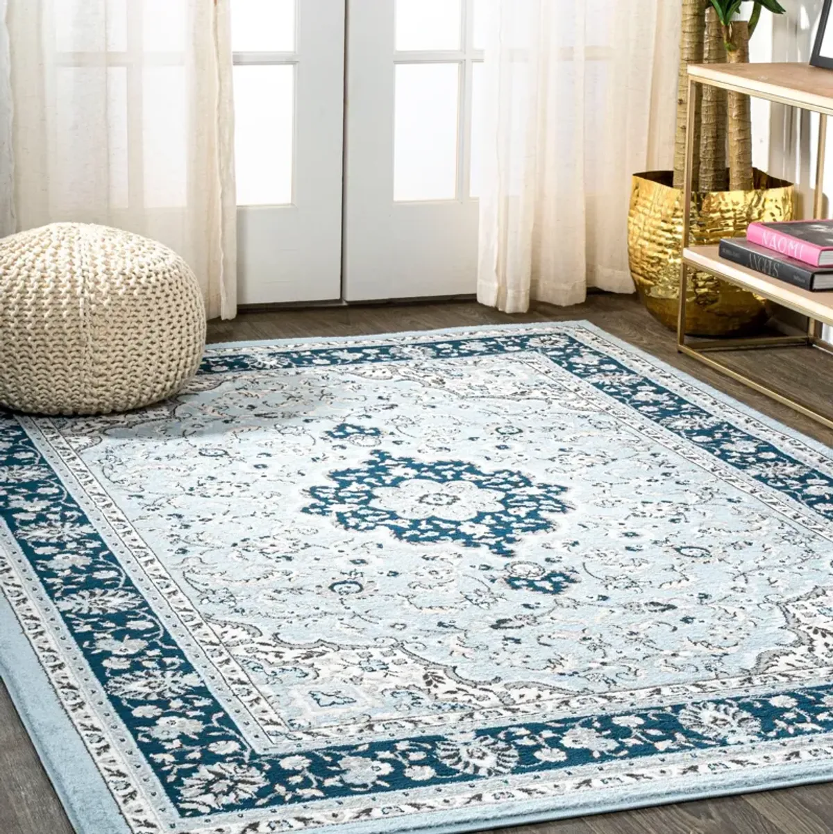 Palmette Modern Persian Floral Area Rug