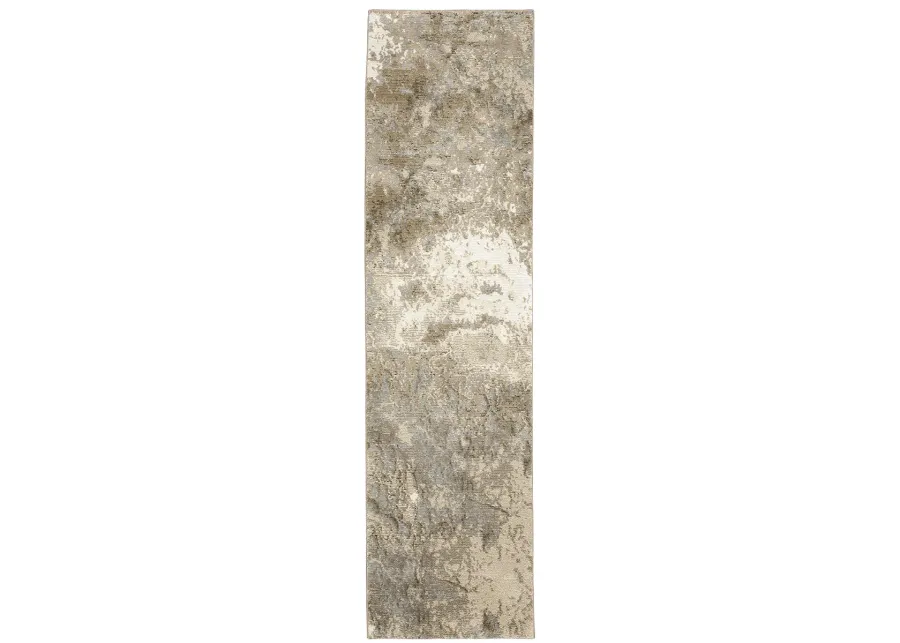 Evolution 2'3" x 8' Beige Rug