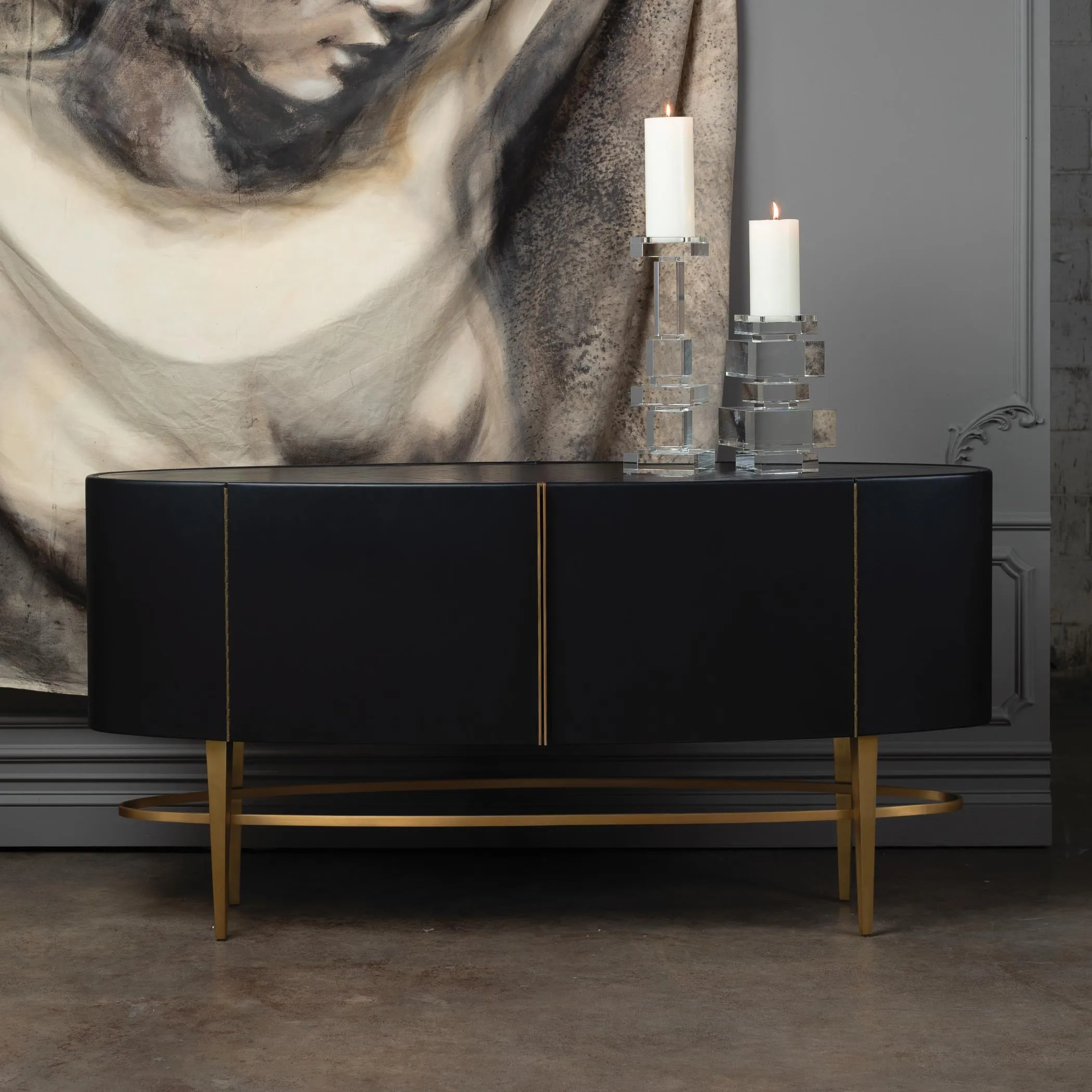 Ellipse Black Sideboard