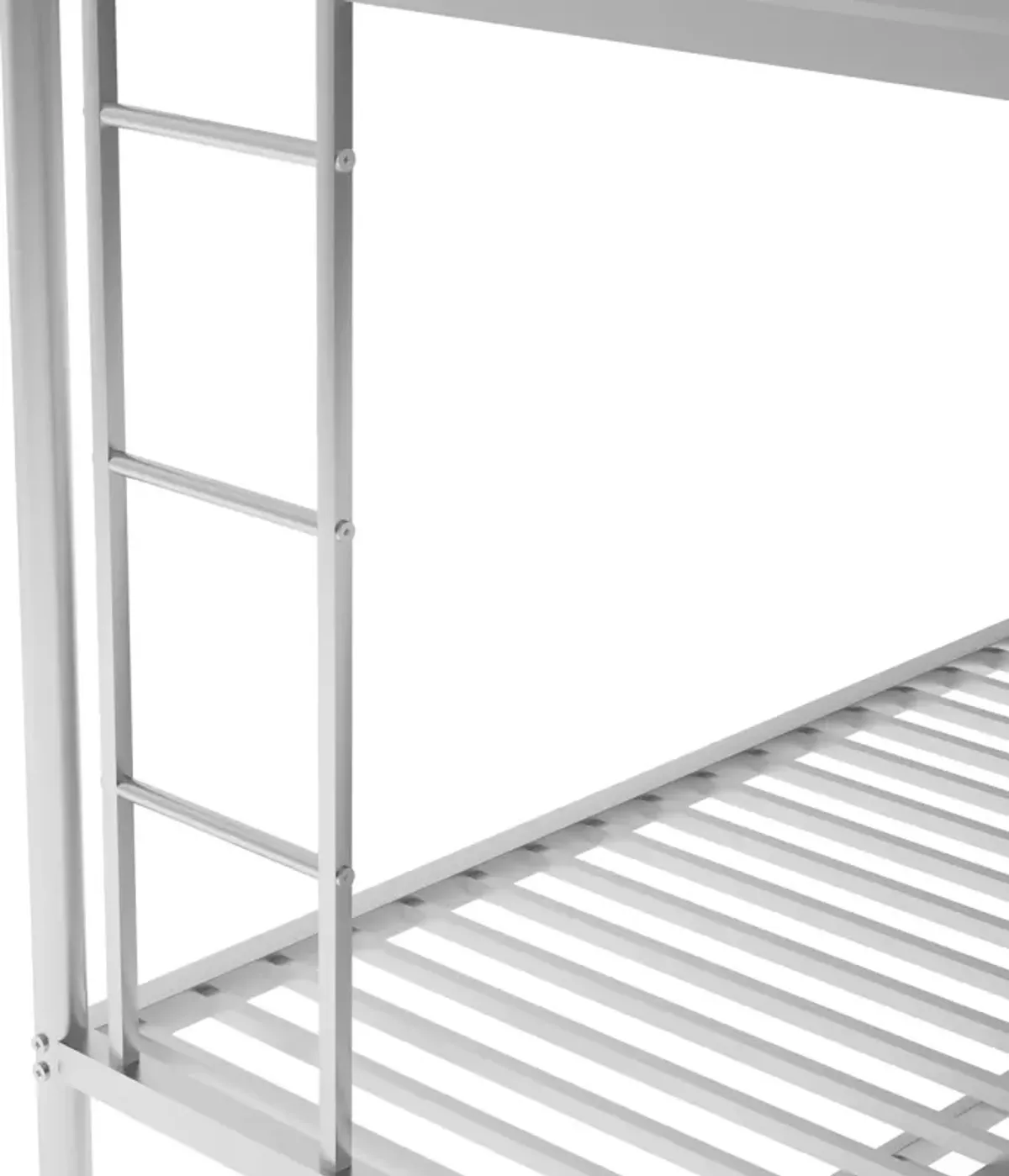 Twin Over Full Bed With Sturdy Steel Frame, Bunk Bed With Twin Size Trundle, Two-Side Ladders