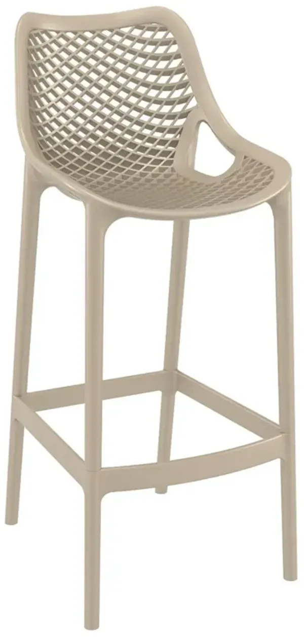 41.25" Black Solid Patio Bar Stool