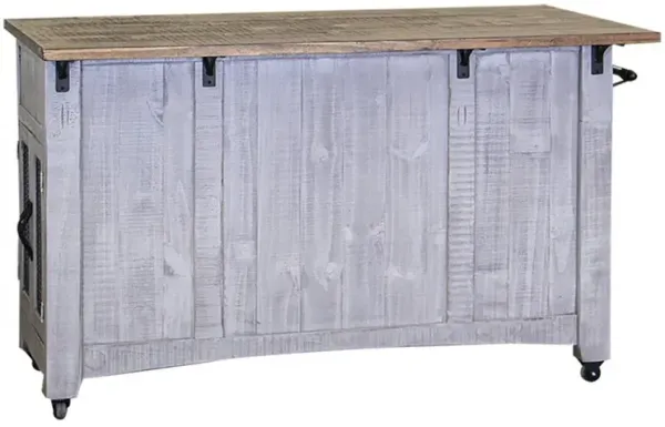 Crafters and Weavers Greenview Kitchen Island - Distressed Gray