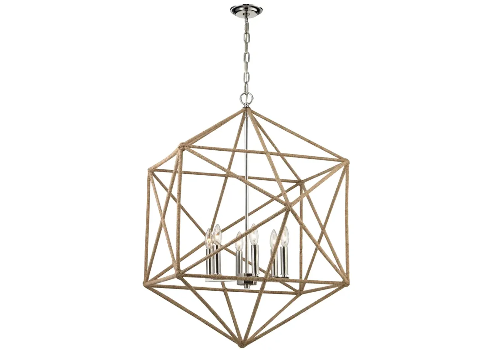 Exitor 34'' Wide 6-Light Chandelier