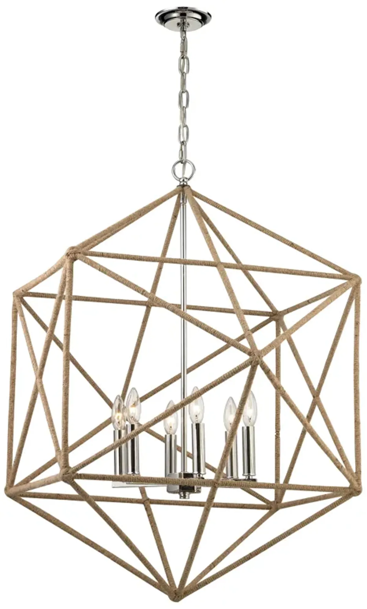 Exitor 34'' Wide 6-Light Chandelier