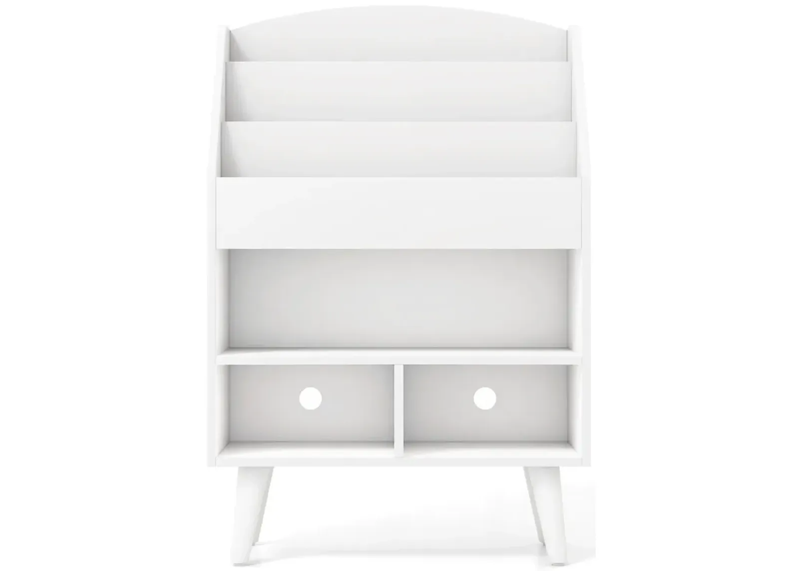 Kids Bookshelf with Open Compartment for Toddlers 3+ Years Old-White