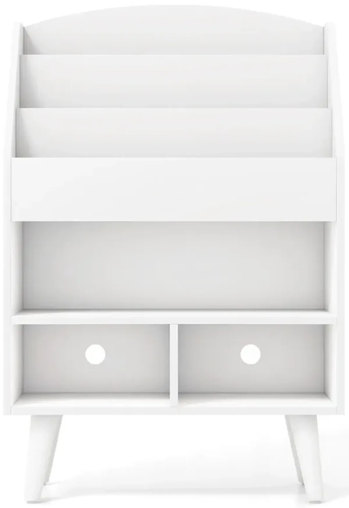 Kids Bookshelf with Open Compartment for Toddlers 3+ Years Old-White