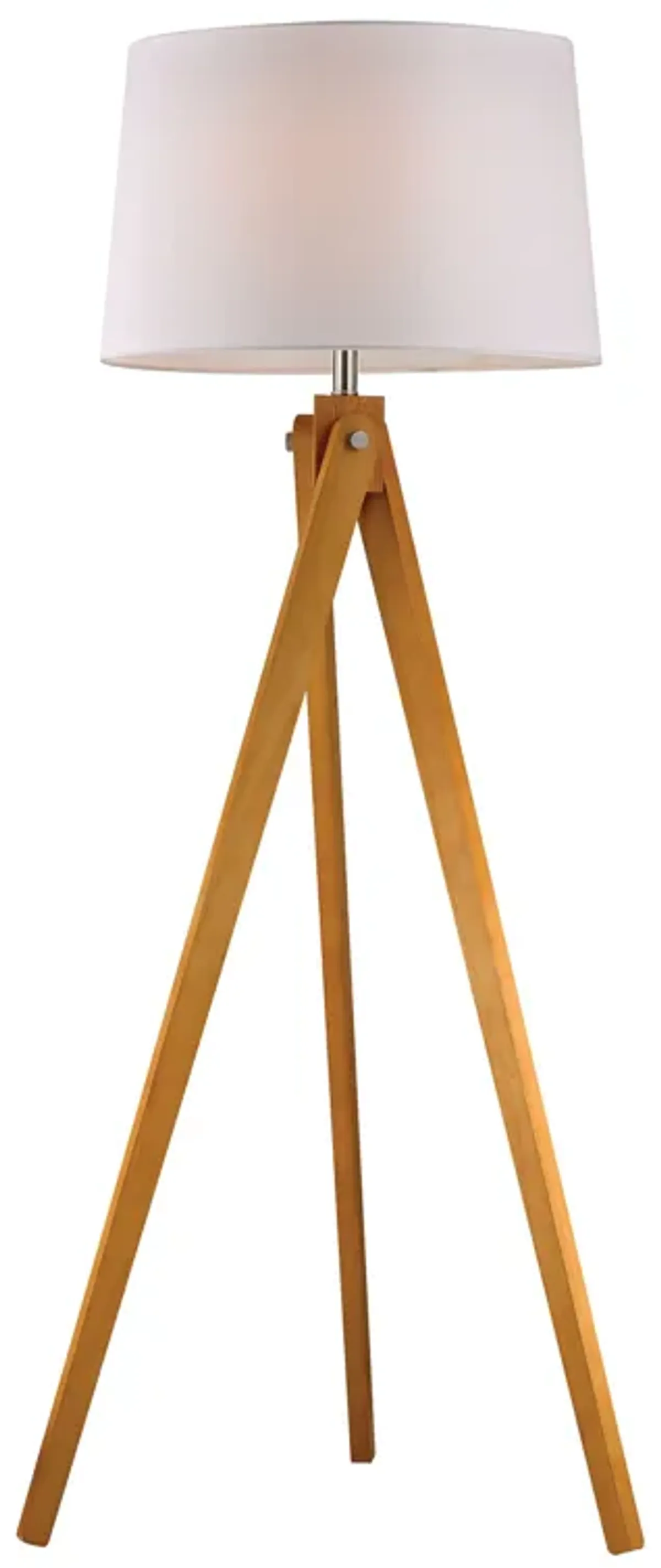 Wooden Tripod Floor Lamp