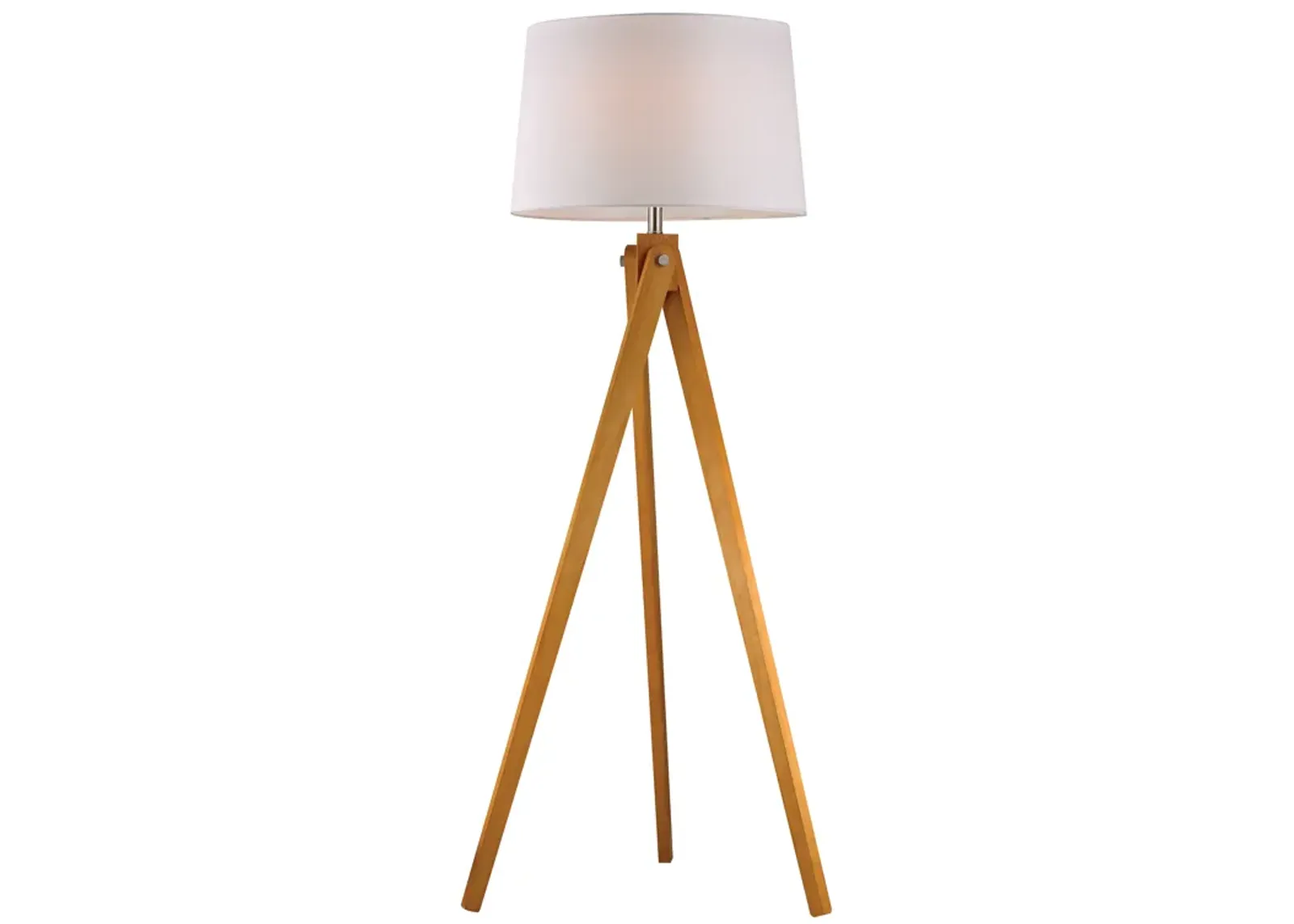 Wooden Tripod Floor Lamp