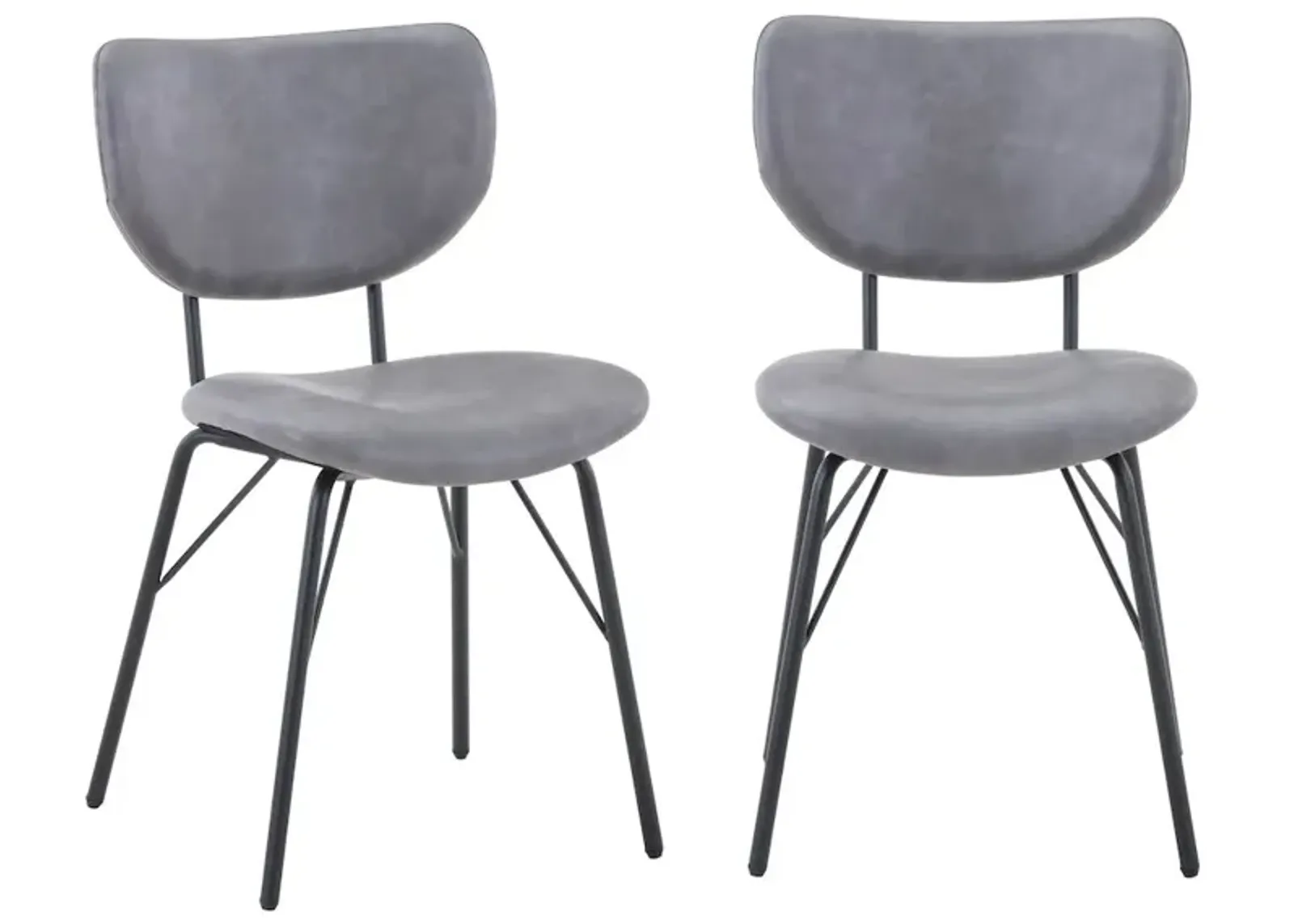 Jofran Modern Faux Leather Split-Back Upholstered Dining Chair (Set of 2)