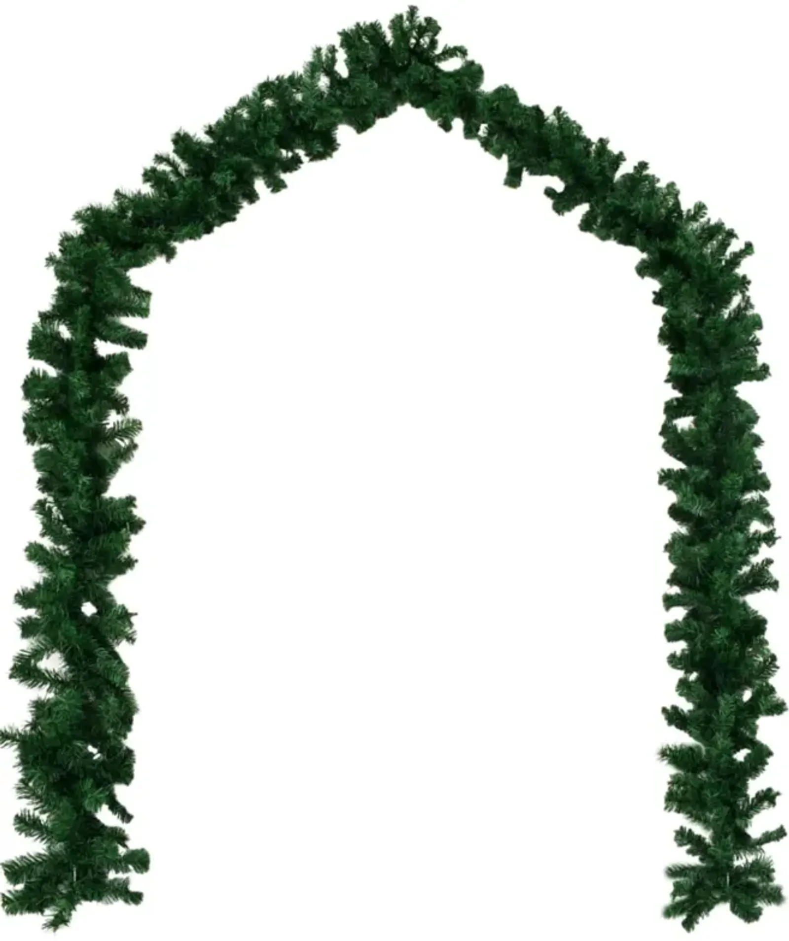 vidaXL Christmas Garlands 4 pcs Green 106.3" PVC