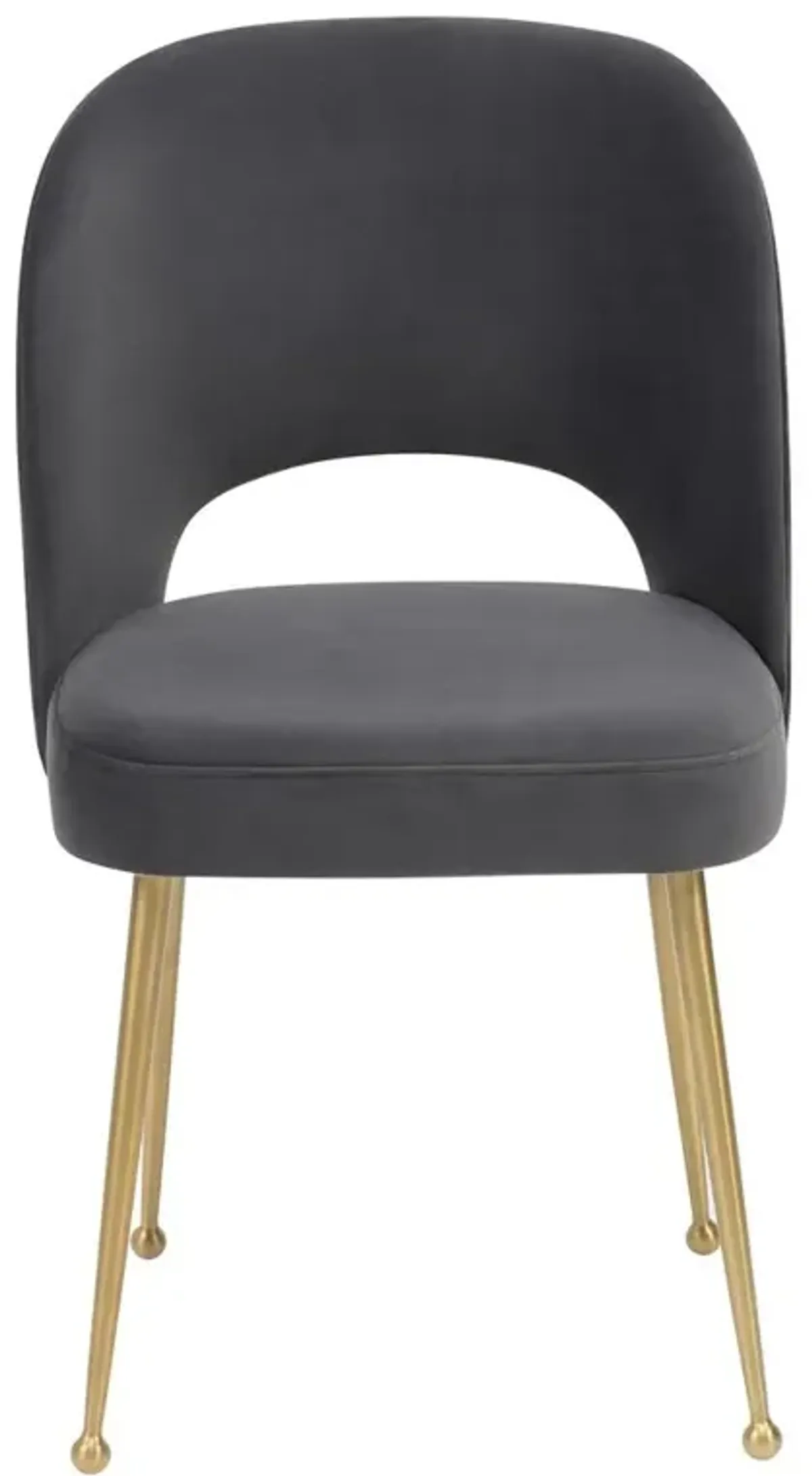 Belen Kox Modern Glam Dark Grey Velvet Chair, Belen Kox