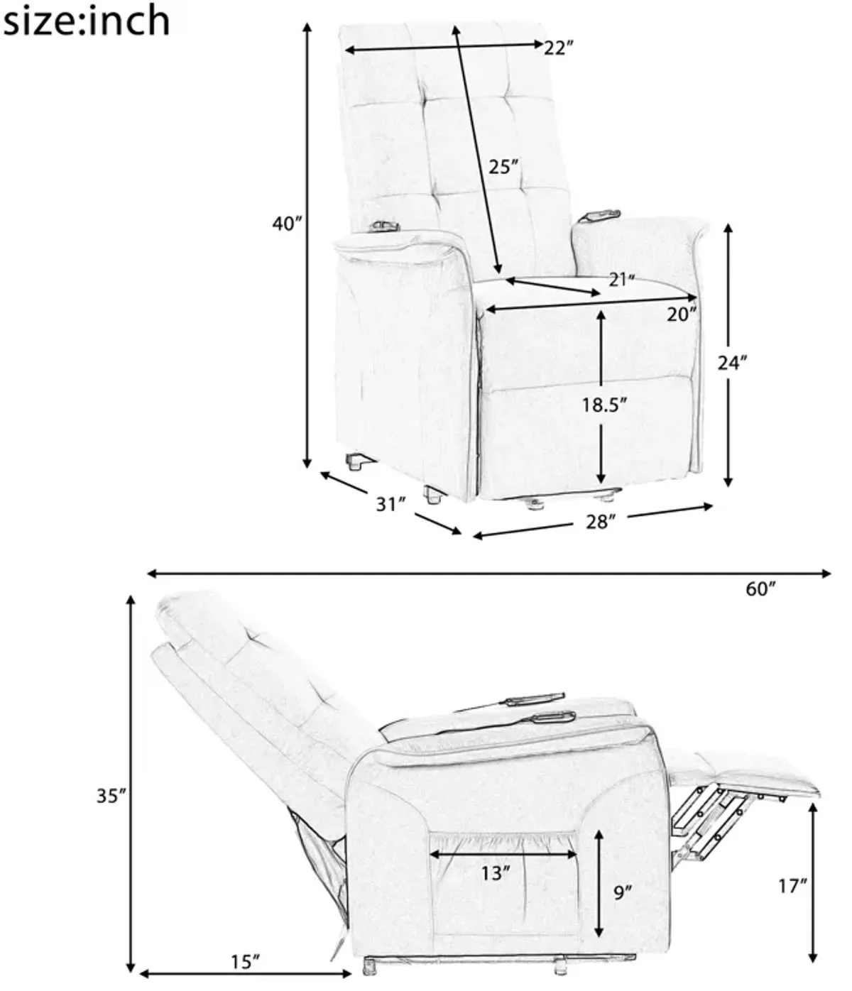 Merax  Motor Power Lift Recliner Chair Sofa