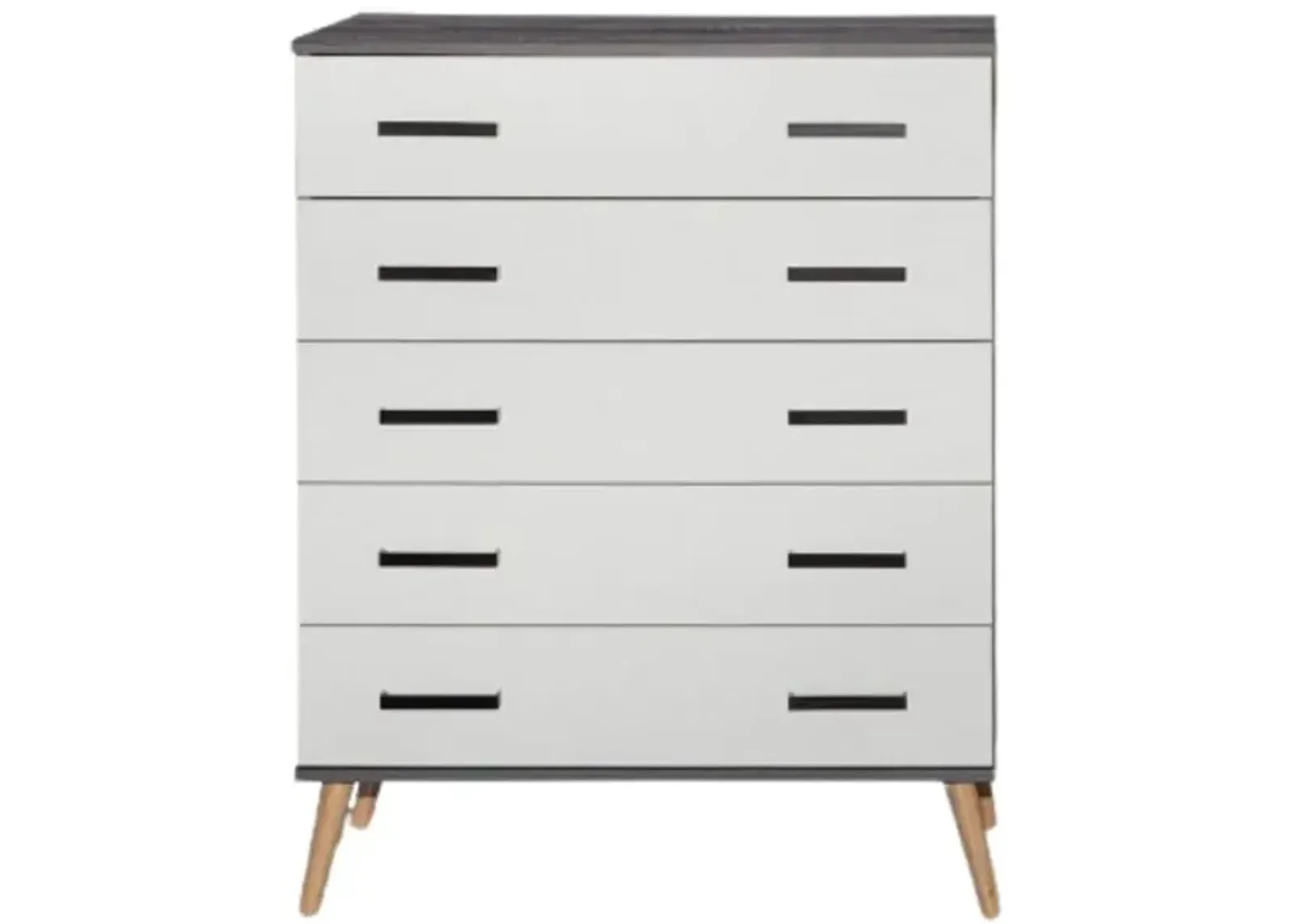 Eli Mid-Century Modern 5 Drawer Chest