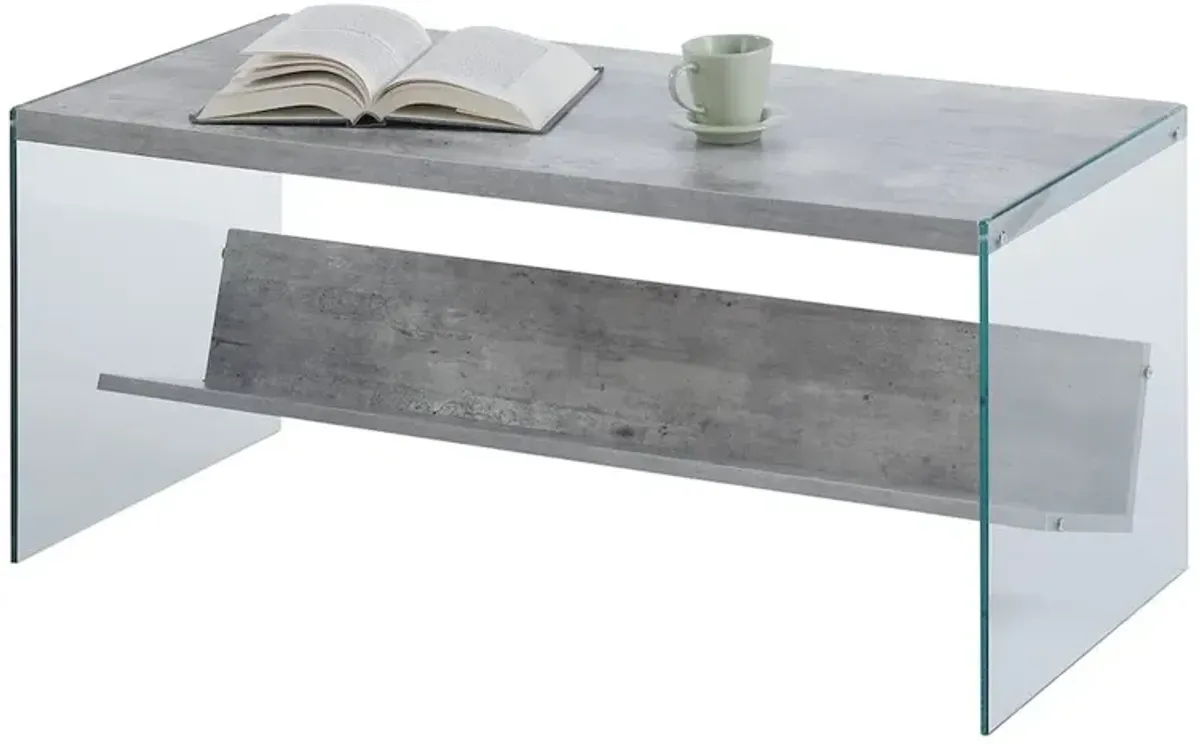 Convience Concept, Inc. SoHo Glass Coffee Table with Shelf